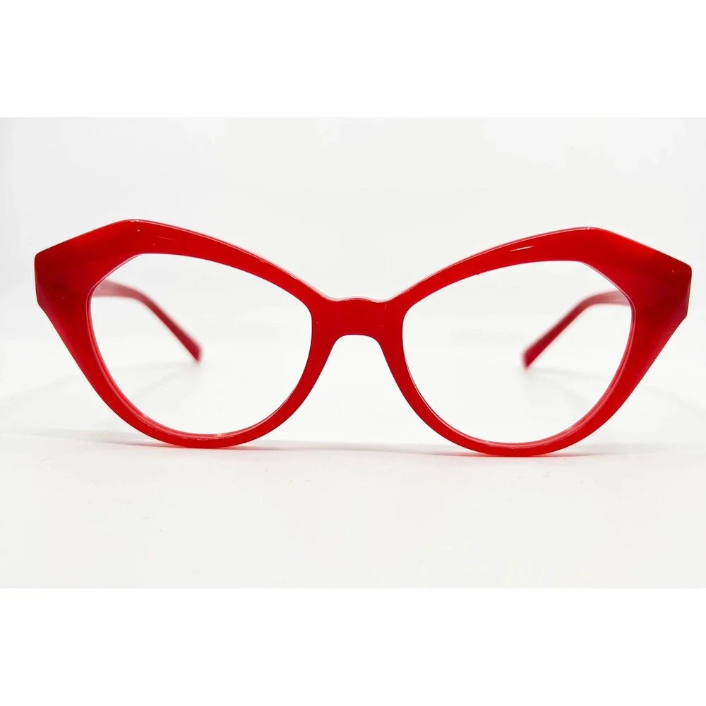 Yesglasses Eyeglass Frames Womens Red Cat Eye 1495 51-19-142 C04 51mm